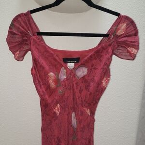 Jones New York Red Floral Maxi Dress